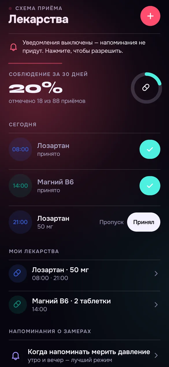 Экран лекарств